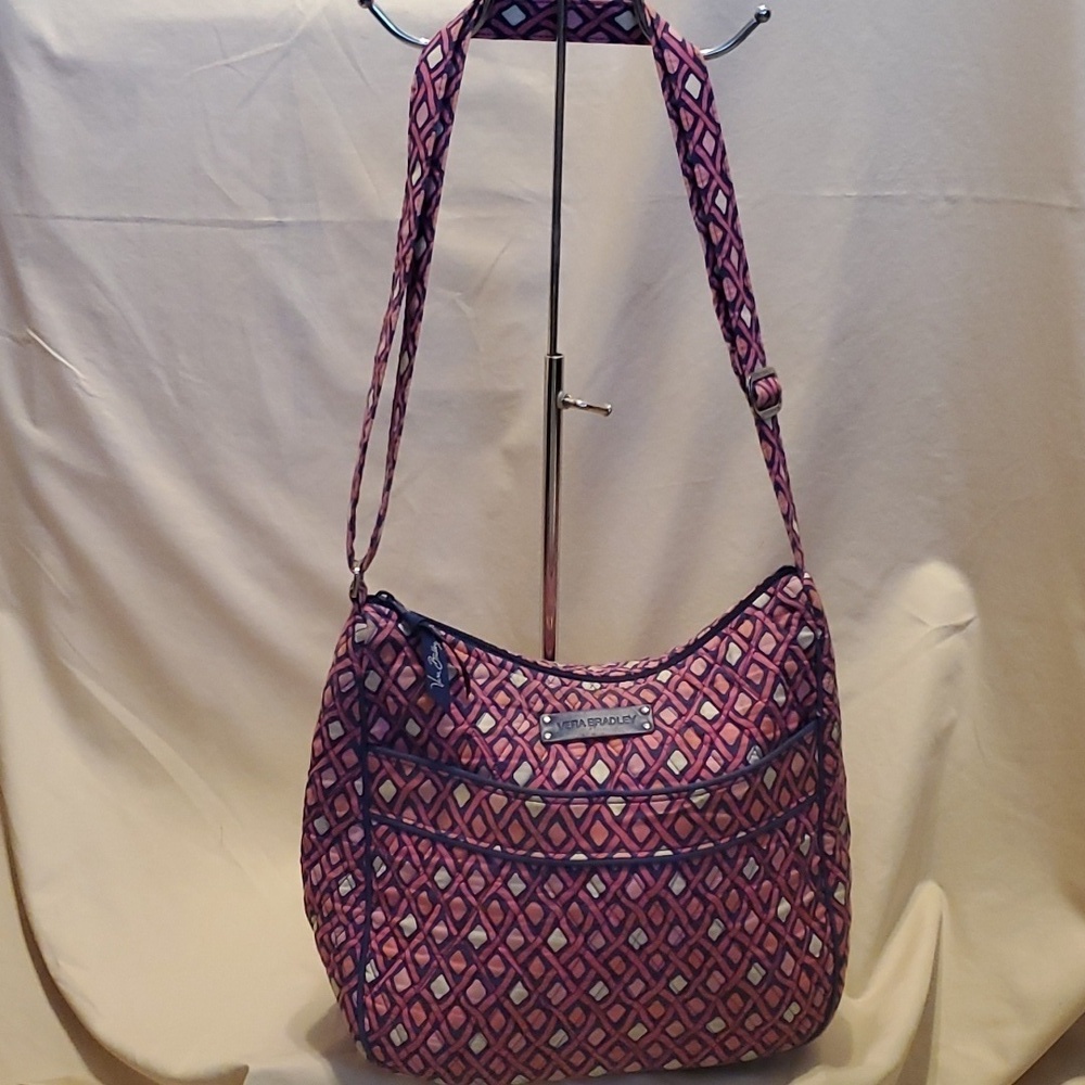 Vera Bradley Pink and White Print Shoulder Bag